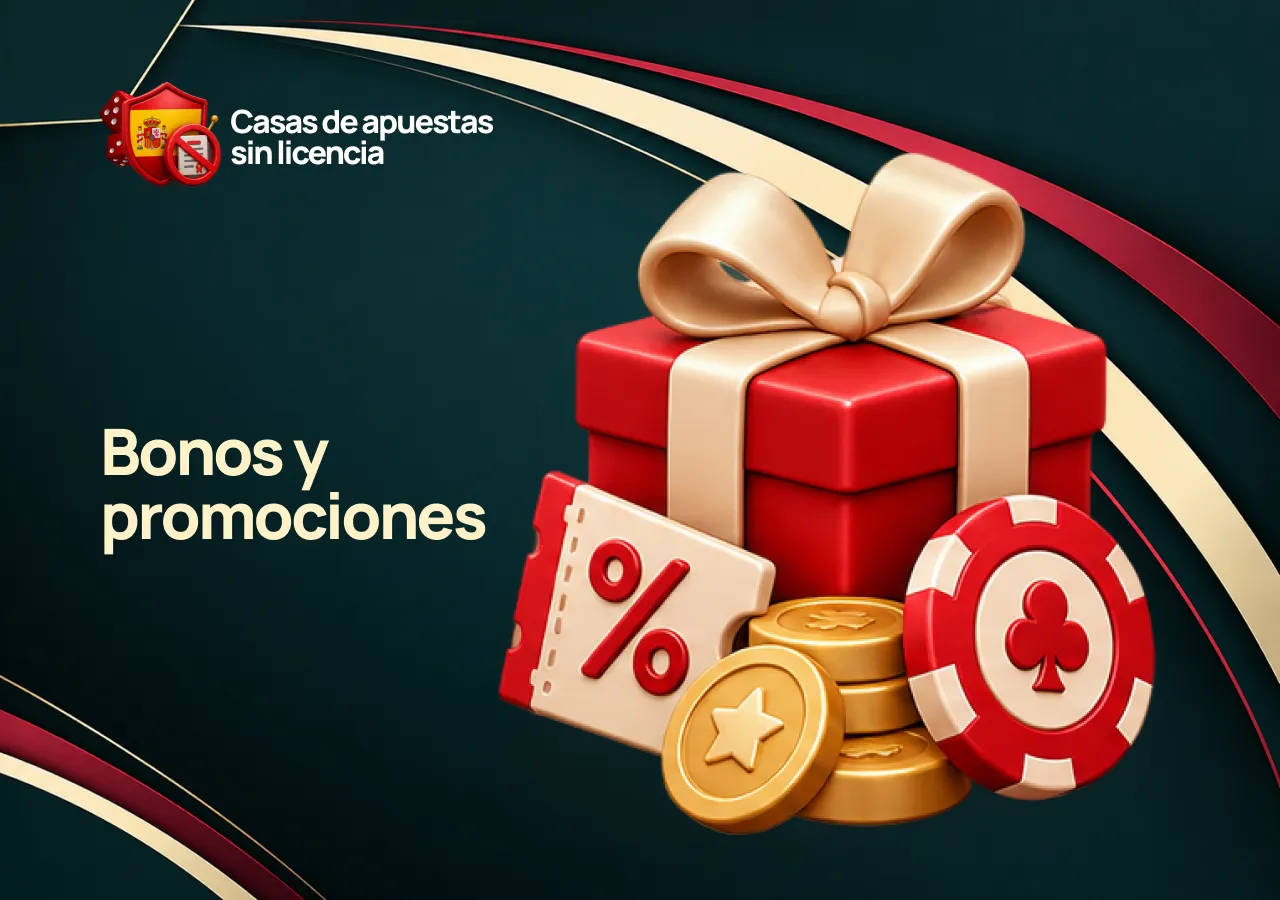 Las casas de apuestas sin licencia presentan bonos sujetos a condiciones específicas.